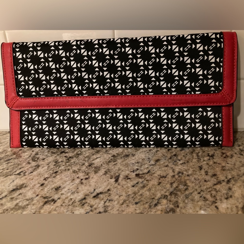 The Limited Black and Red Clutch